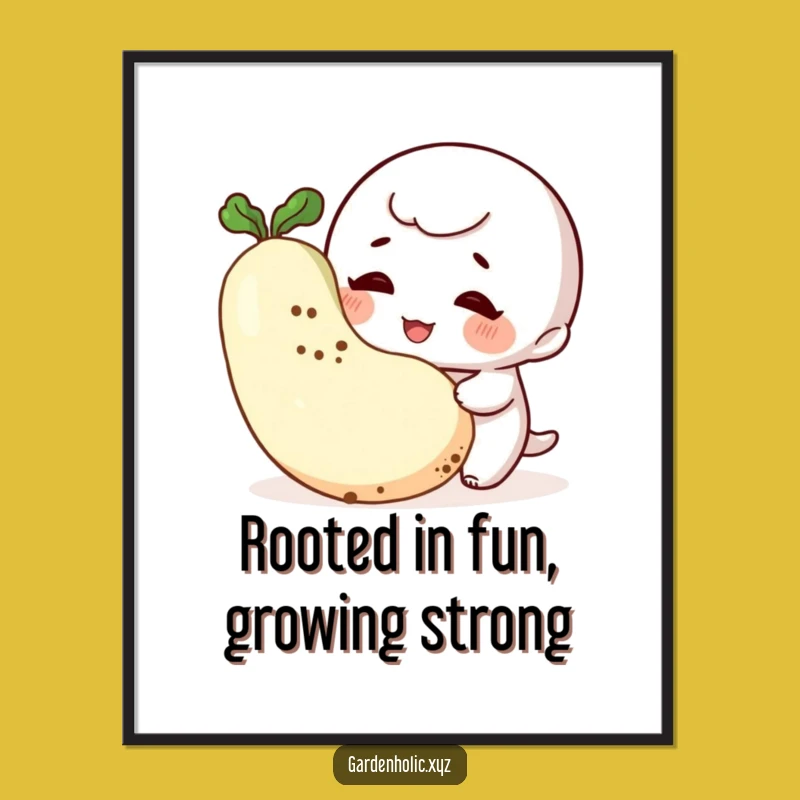 Funny Free Printable Wall Art: Giggling Gardener, Humorous Downloadable Decor