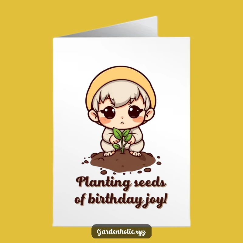 Free Printable Birthday Card: Hopeful Planter, Funny Digital Download Gift