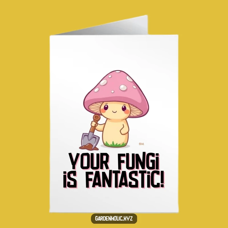Free Printable Birthday Card Mushroom Planting Cap Funny Downloadable Gift
