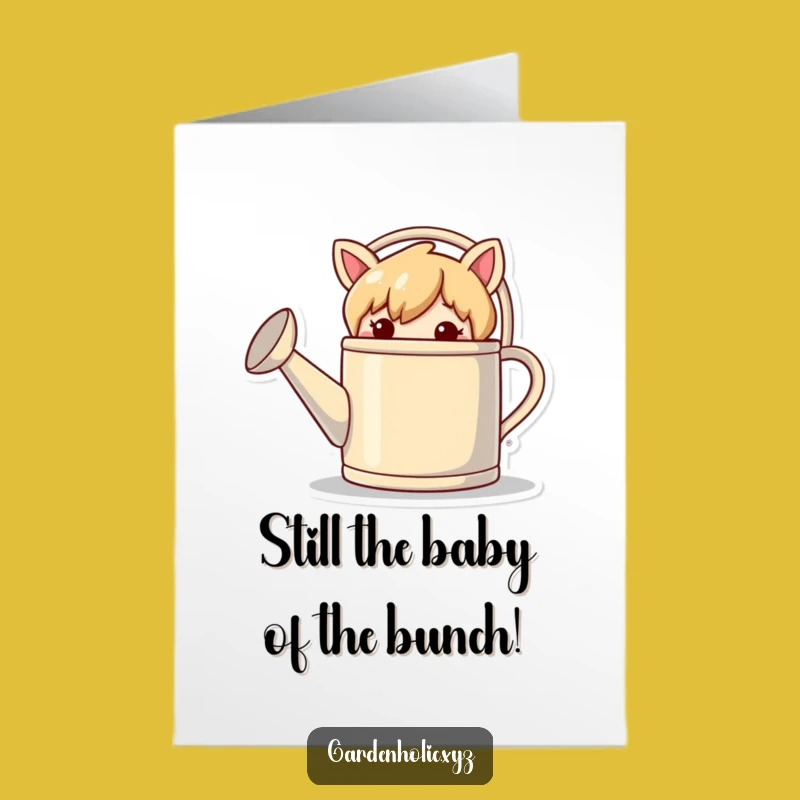 Free Printable Funny Birthday Card: Sneaky Watering Can Prankster, Hilarious Gift!