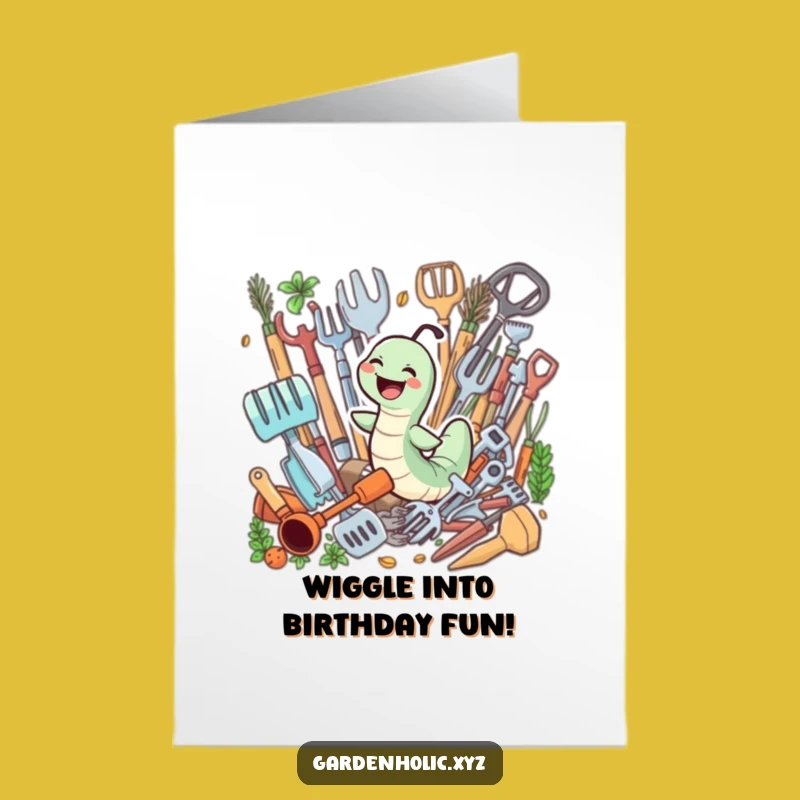 Send happy birthday wishes with a wiggle and a giggle using this free printable gardener card. Print at home for a dose of garden fun.