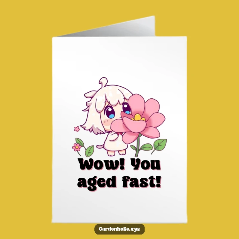 Free Printable Surprise Bloom Birthday Card: Funny Downloadable Gift