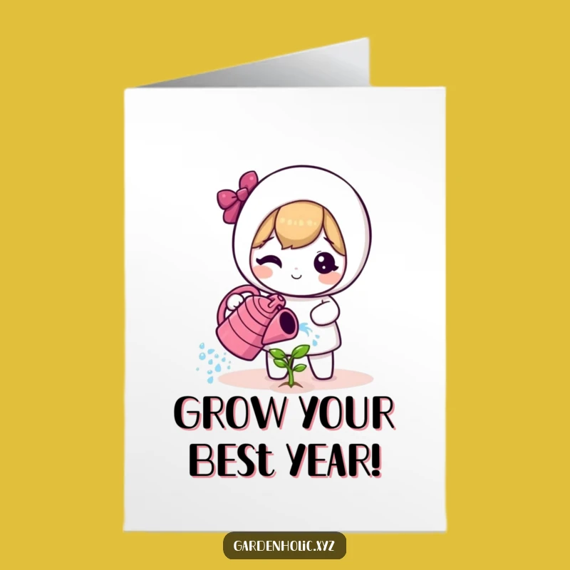 Free Printable Birthday Card Growing Smiles Watering Can - Sweet Downloadable