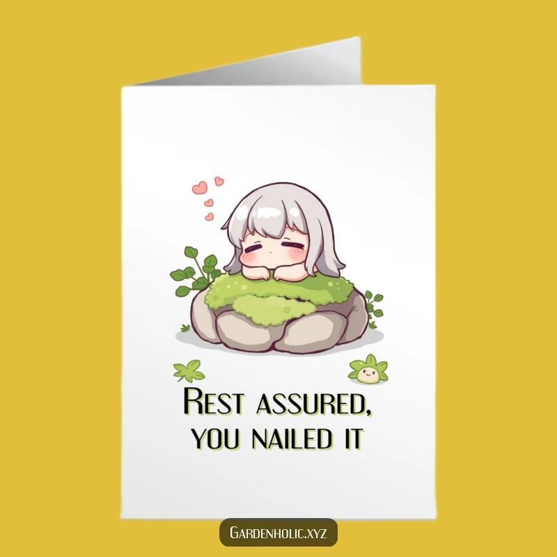 Free Printable Congrats Card: Relaxed Character, Downloadable & Print at Home Achievement