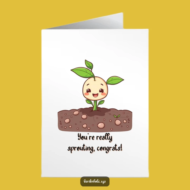 Free Printable Congrats Card: Sprout's Success, Growing Achievements Downloadable