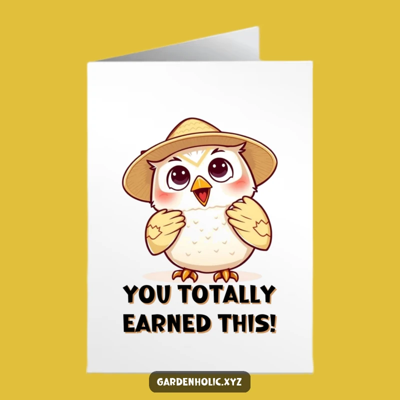 Free Printable Congratulations Card: Funny Owl Fanning, Chic Downloadable Gift!