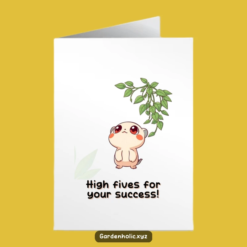 Free Printable Congrats Card: Wide-Eyed Creature Funny Downloadable Gift