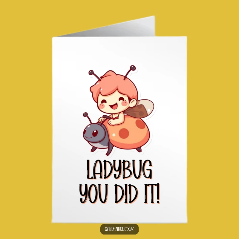 Free Printable Ladybug Journey Card: Funny Downloadable Gift