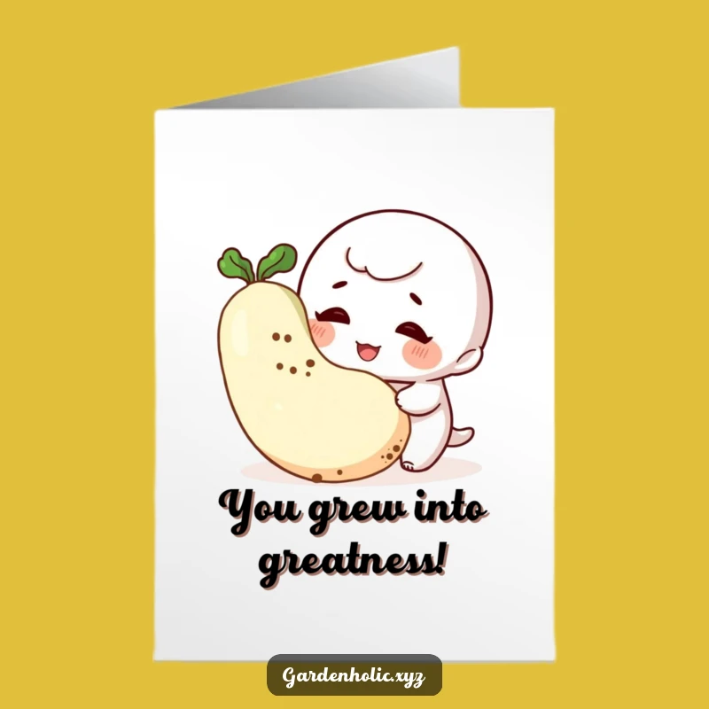 Free Printable Congratulations Card: Giggling Vegetable Admirer, Humorous Downloadable Gift