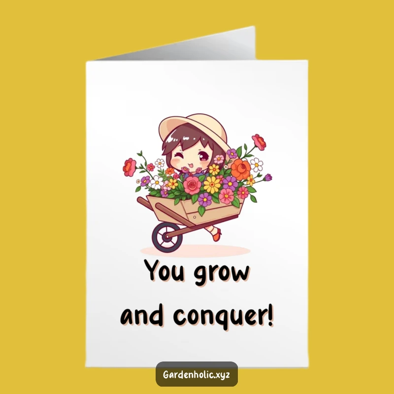 Free Printable Congrats Card: Blooming Success, Stylish Downloadable Gift