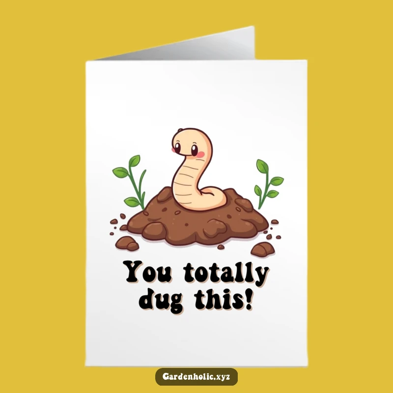 Free Printable Worm Congrats Card: Hilarious Downloadable Greeting for Growths