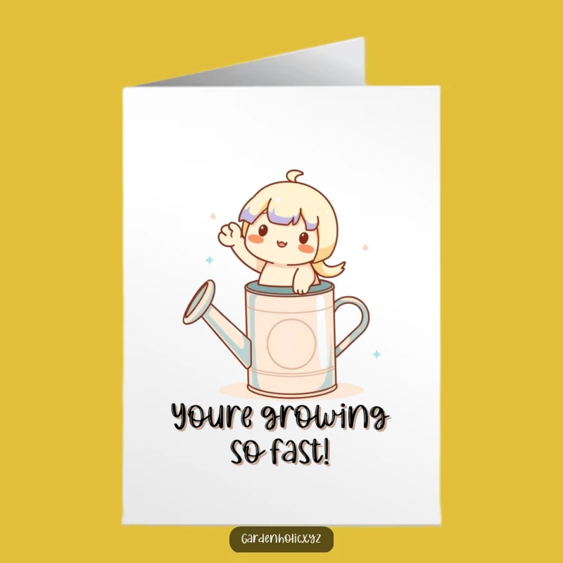 Free Printable Congrats Card: Waving Character, Funny Downloadable Gift