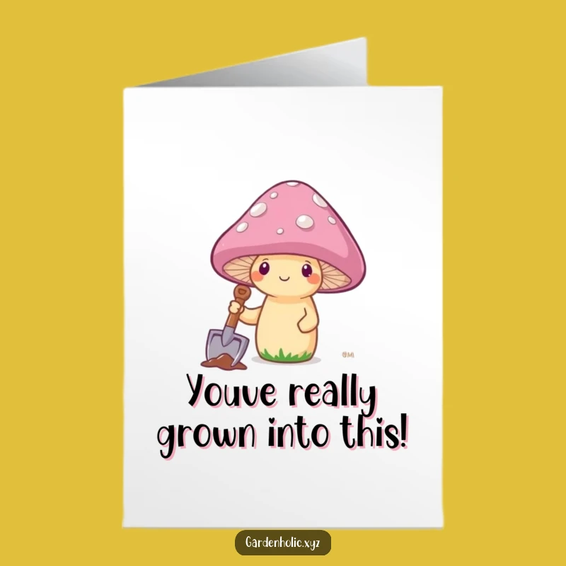 Free Printable Congrats Card Mushroom Planting Cap Funny Downloadable Achievement