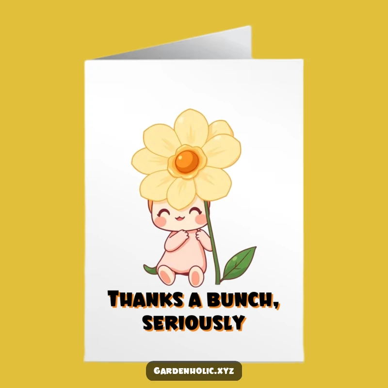 Free Printable Thank You Card: Flower Fan - Heartfelt Humorous Downloadable Gift