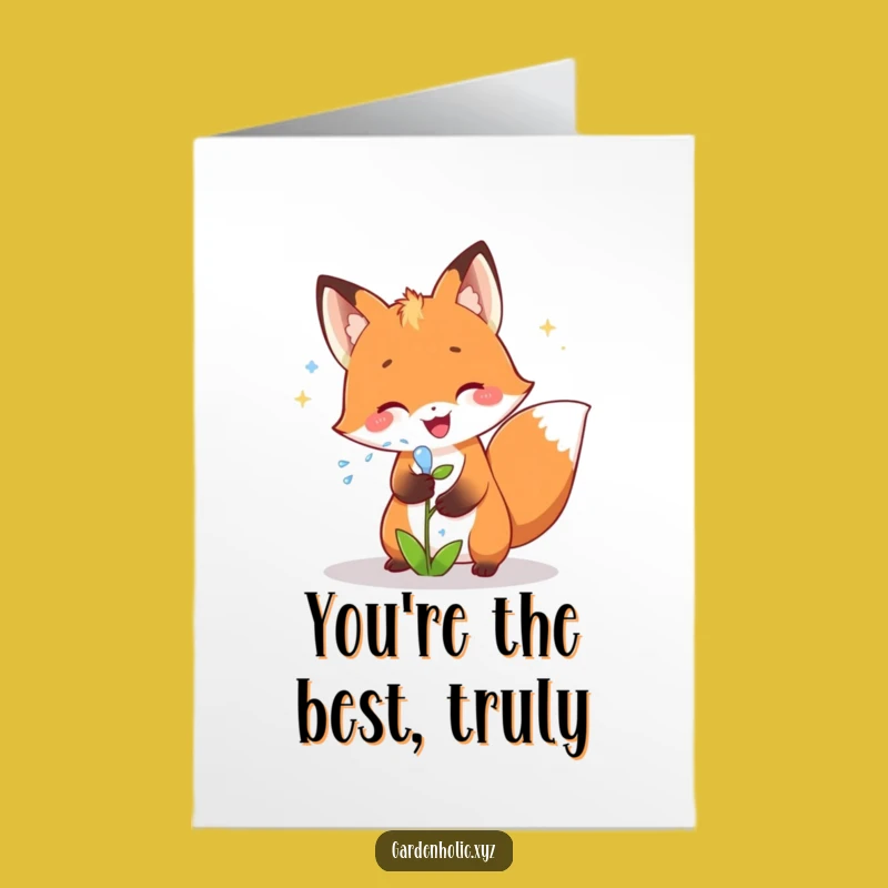 Free Printable Thank You Card: Fox's Kind Gesture! Express Thanks with Downloadable Greeting.