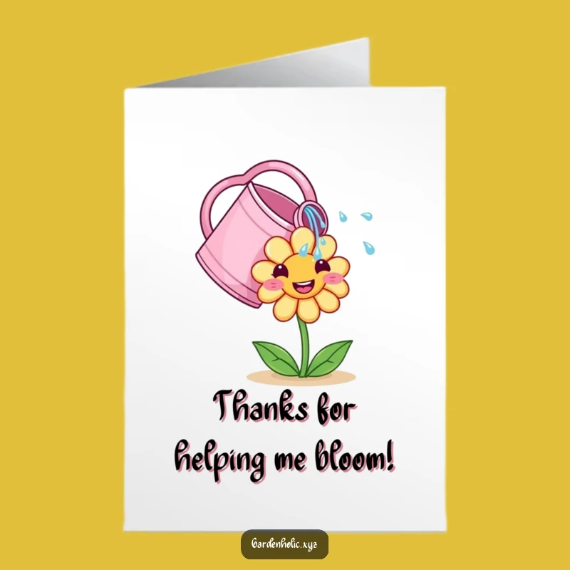 Free Printable Thank You Card: Watering Can Thanks - Downloadable Gratitude