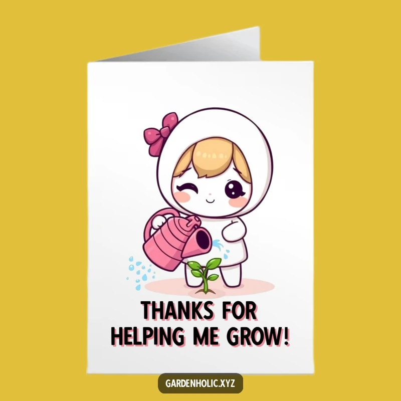 Free Printable Thank You Card Watering Kindness - Sweet Downloadable