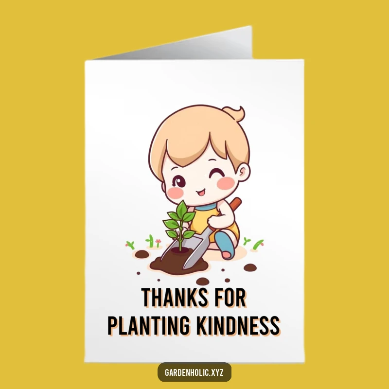 Gardener Thank You Card - Free Printable Planting Kindness Download