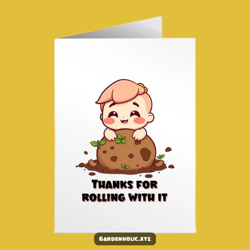 Fun Free Printable Thank You Card: Soil Ball Character, DIY Gift