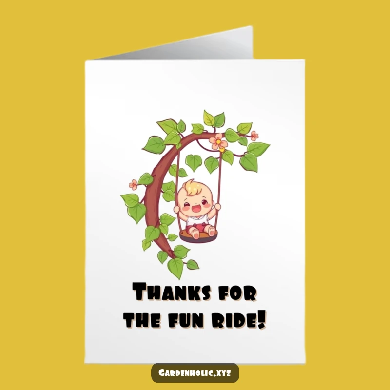 Free Printable Thank You Card: Happy Slider, Grateful Swing, Fun Thanks