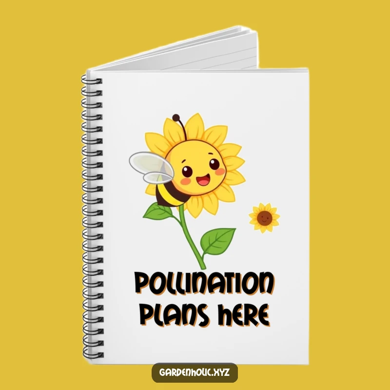 Funny Bee & Sunflower Notebook: Cheerful Garden Journal, A Perfect Gift!