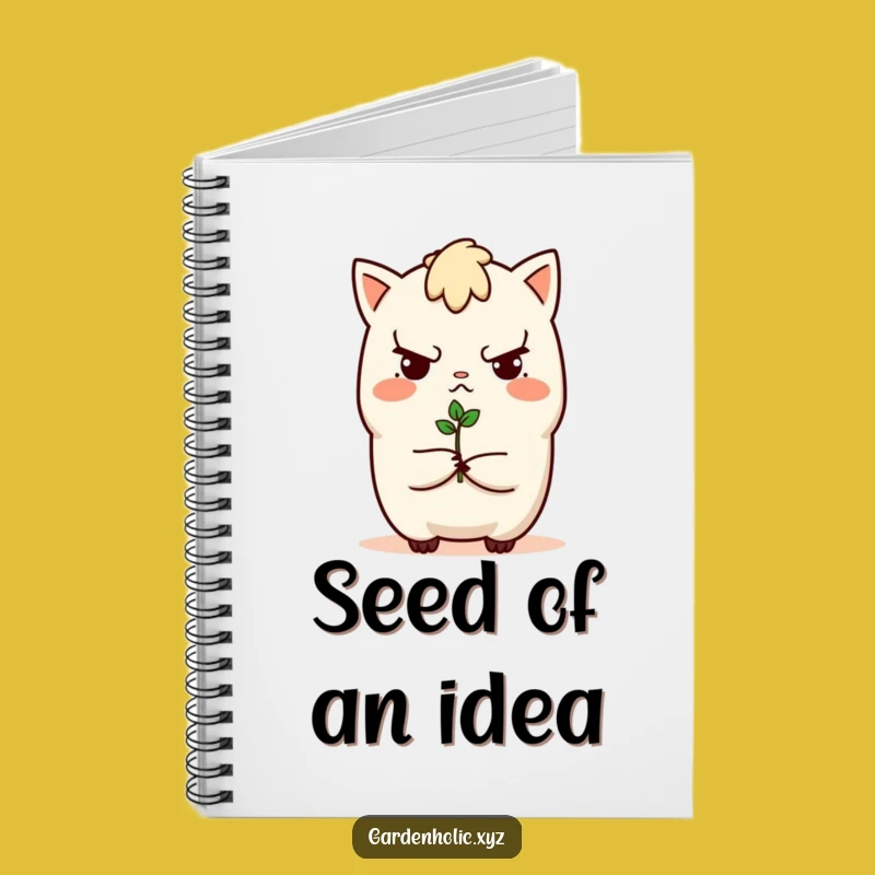 Funny Determined Sprout Character Notebook - Jot Down Ideas Funny Gift