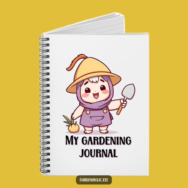 Funny Gardener Notebook: Jot Down Ideas with a Trowel-Waving Character - Creative Gift