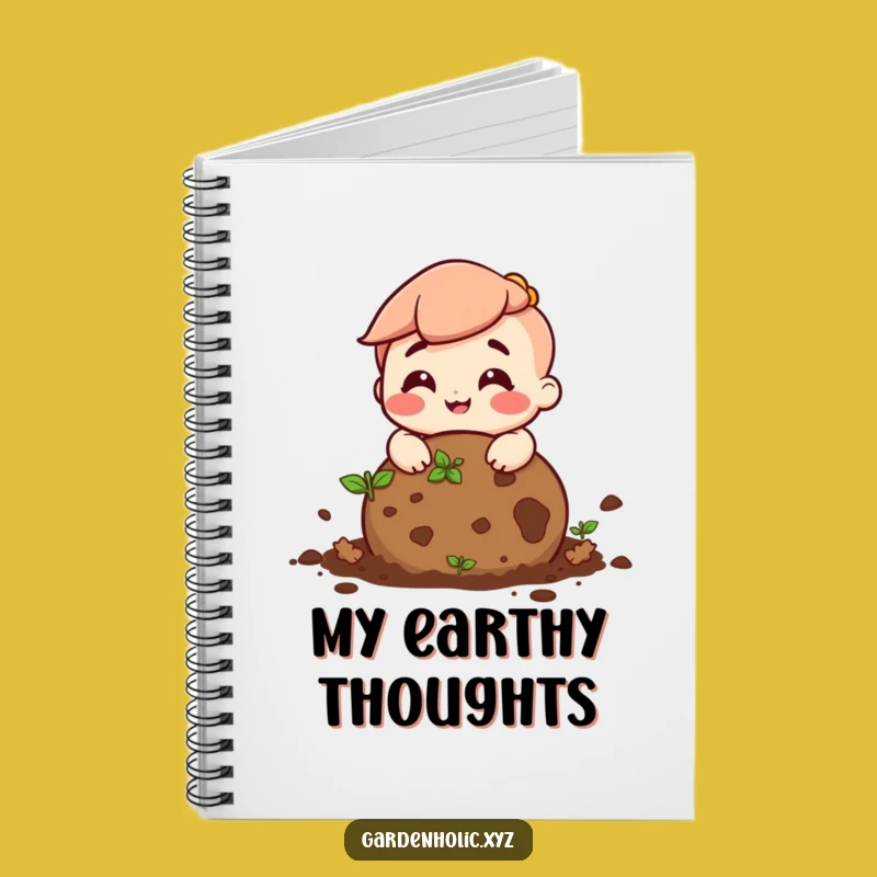 Funny Happy Soil Ball Notebook: Jot Down Your Garden Plans with Humor