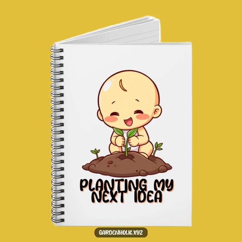 Funny Planting Character Notebook, Journal with Seed Planting Design, Great Funny Grower's Gift