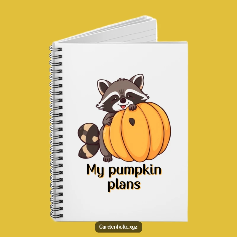 Funny Raccoon Pumpkin Balance Notebook - Jot Down Your Autumn Plans