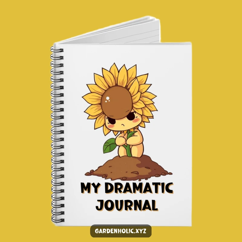 Funny Wilting Sunflower Notebook: Jot Down Your Dramatic Thoughts Hilariously