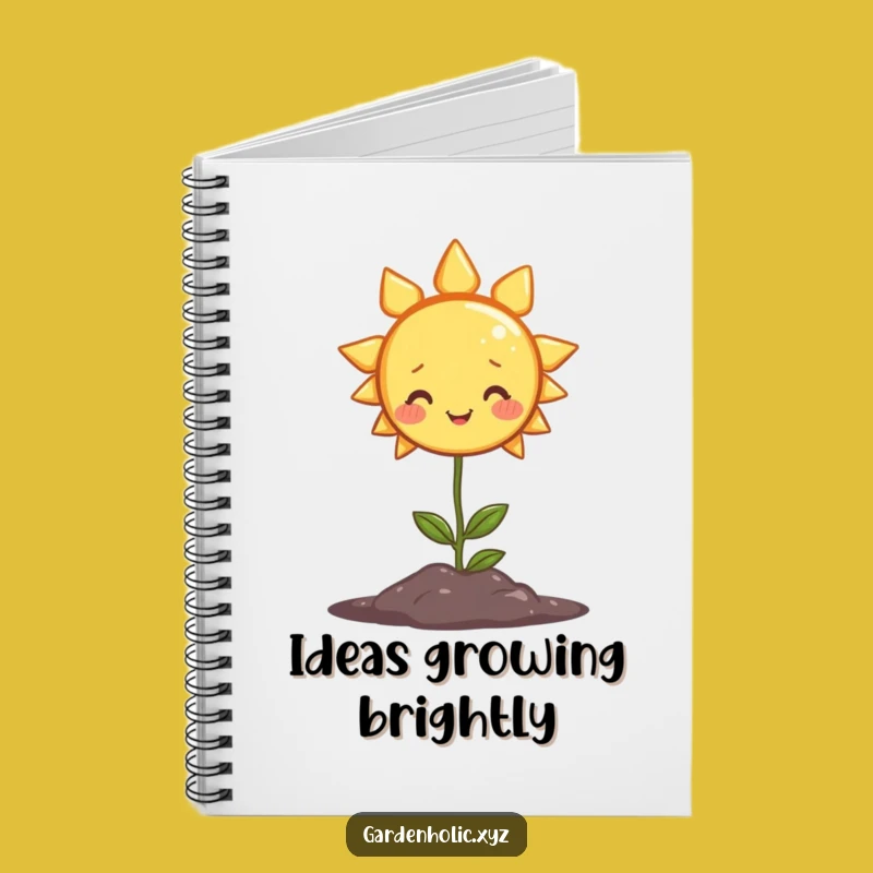 Funny Sun Plant Notebook - Cheerful Sunshine Journal Gift