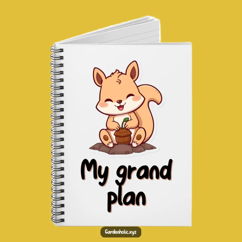 Funny Squirrel Journal: Cheerful Acorn Planting Diary, Gift Notebook