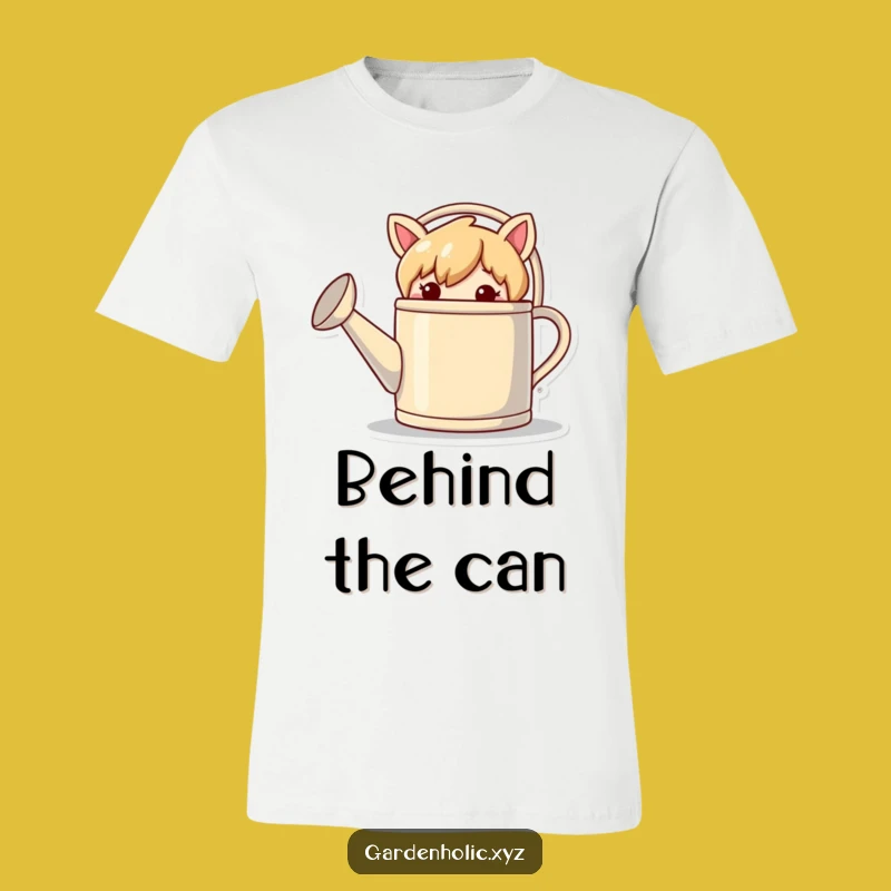 Funny Gardener T-Shirt - Mischievous Hiding Character, Plant Funny Gift!