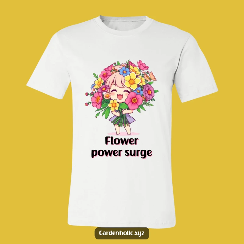 Funny Joyful Bouquet Character T-Shirt - Wear Your Happiness Funny Gift