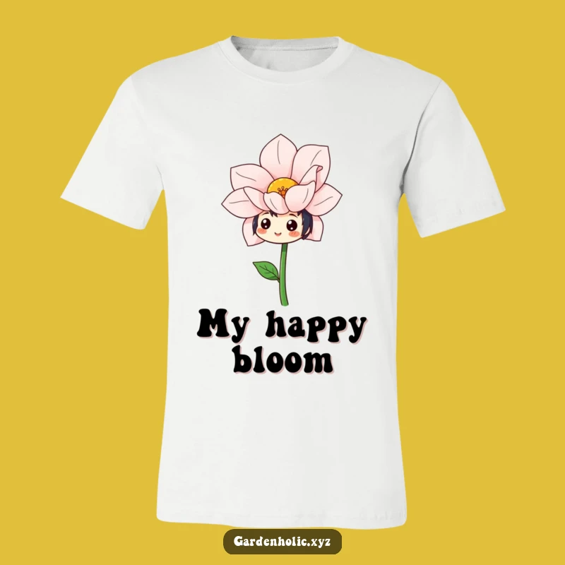 Funny Cheerful Flower Admirer T-Shirt: Celebrate Nature's Beauty
