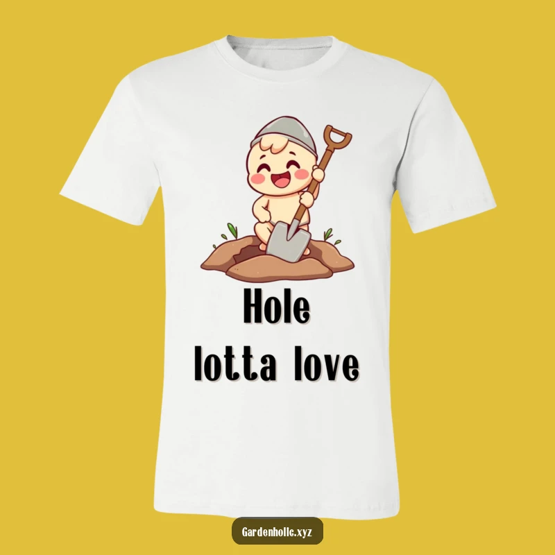 Funny Digging Character Spade T-Shirt - Hilarious Hobbyist Tee