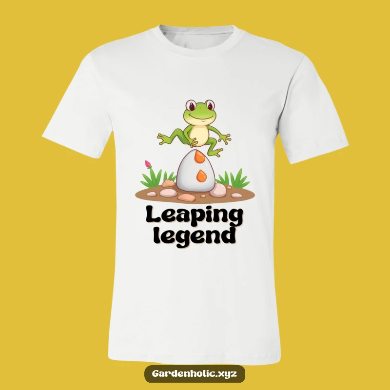 Funny Frog Gnome Jump T-Shirt: Hilarious Amphibian Adventure, Perfect Funny Gift for Frog Fans