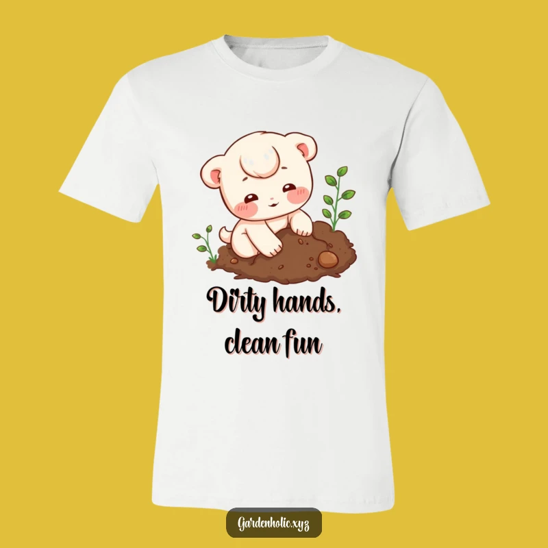 Funny Soil Digger T-Shirt - Cheerful Character Gardening Tee Gift