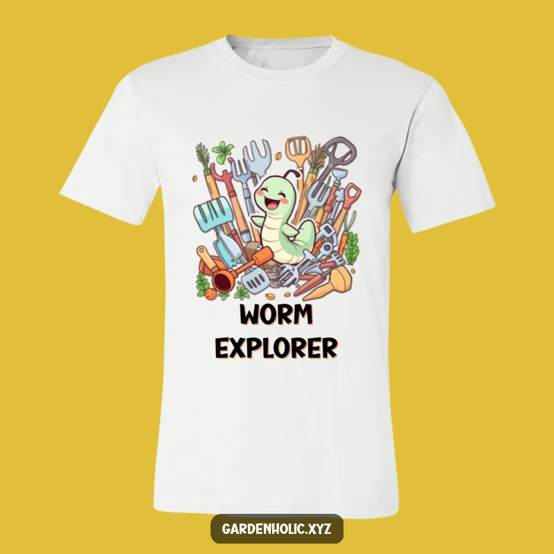 Funny Worm Gardener Tee: Happy Dive, Tool Splash, Great Funny Gift