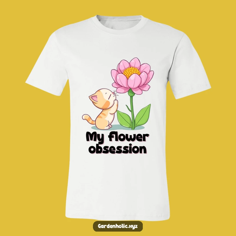 Funny Cat Flower Wonder T-Shirt - Whimsical Tee for Pet Lovers