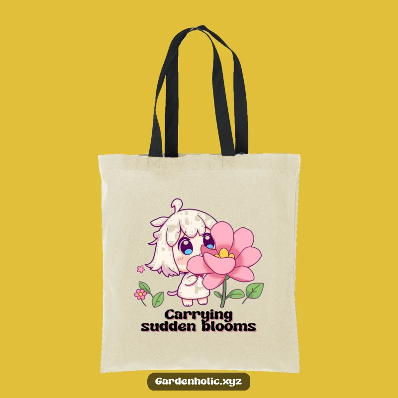 Funny Surprised Flower Tote Bag - Carry Your Amazement Funny Gift