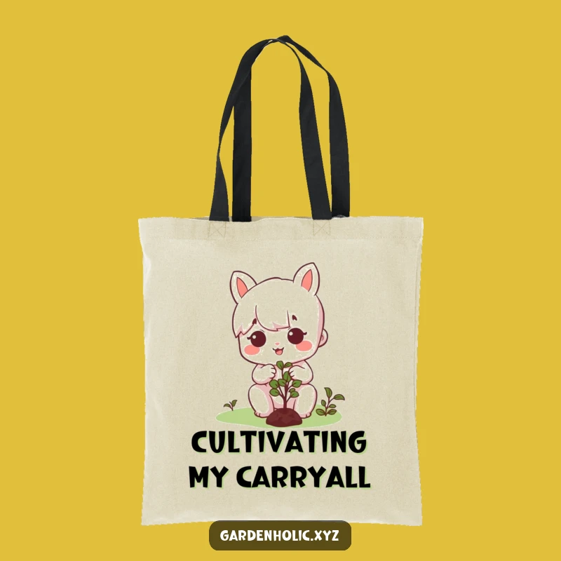 Funny Gardener Tote Bag: Happy Pruner Character, Stylish Plant Gift