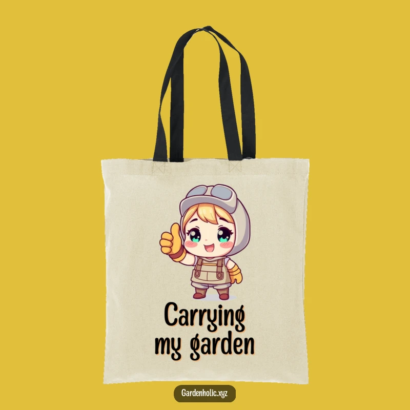 Funny Tote Bag: Gardener Thumbs Up, Practical Funny Gift