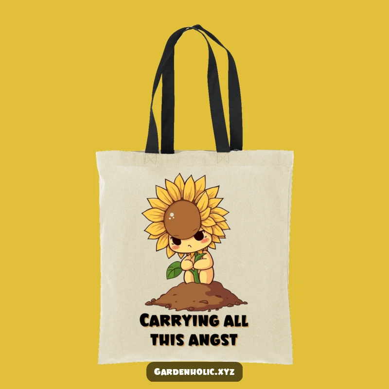 Funny Wilting Sunflower Tote Bag: Carry Your Sorrows (and Groceries) in Style