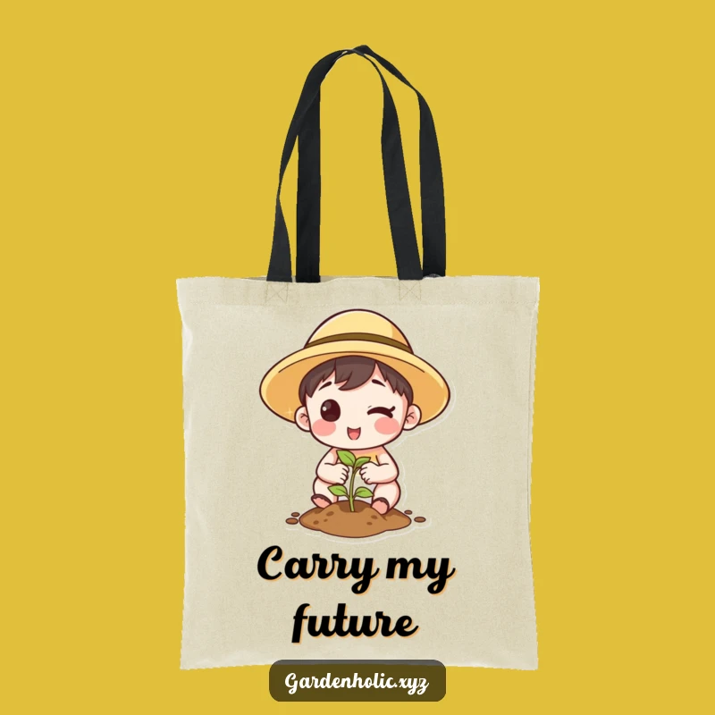Funny Winking Planter Tote Bag - Chic Character Seed Carry-All Gift