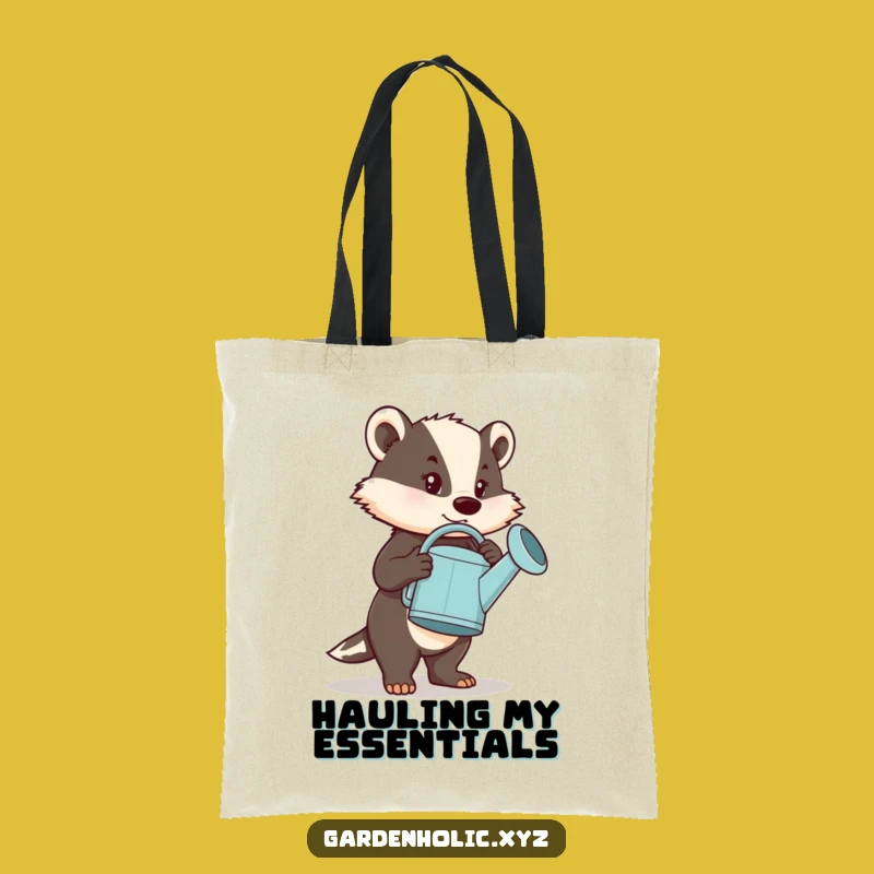 Funny Determined Badger Tote Bag: Carry Your Ambition, Perfect Funny Gift