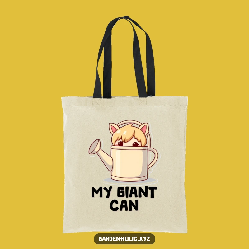Funny Gardener Tote Bag - Mischievous Hiding Character, Handy Funny Gift!